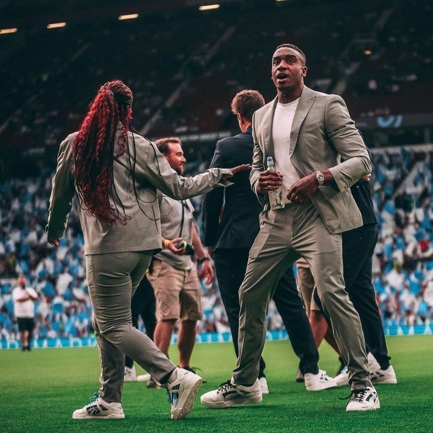 Bugzy Malone and Scarlette Douglas Walk Out In Custom Pumas