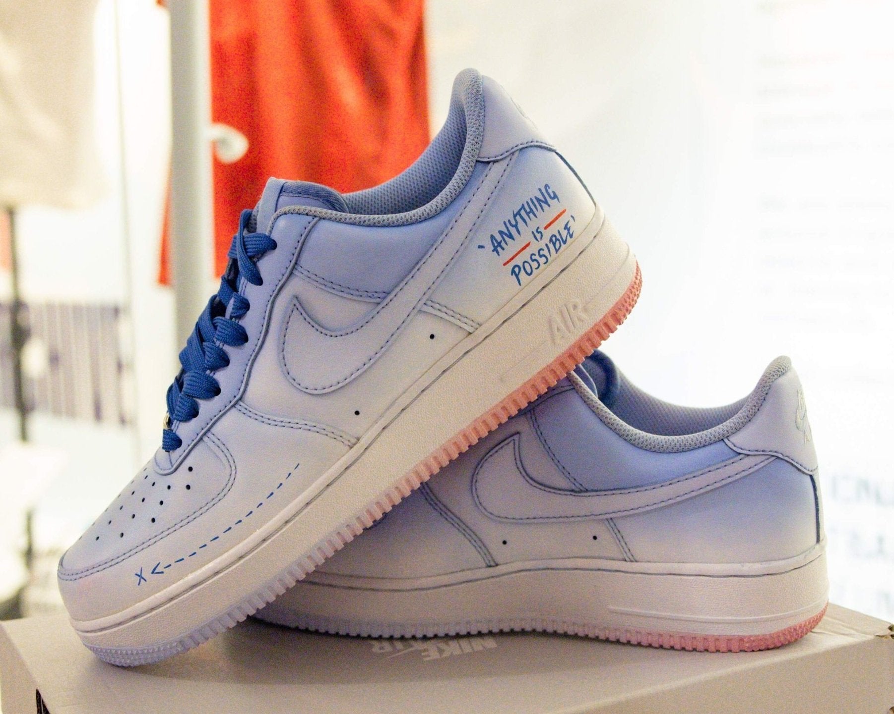 Custom England Football Air Force 1 trainers