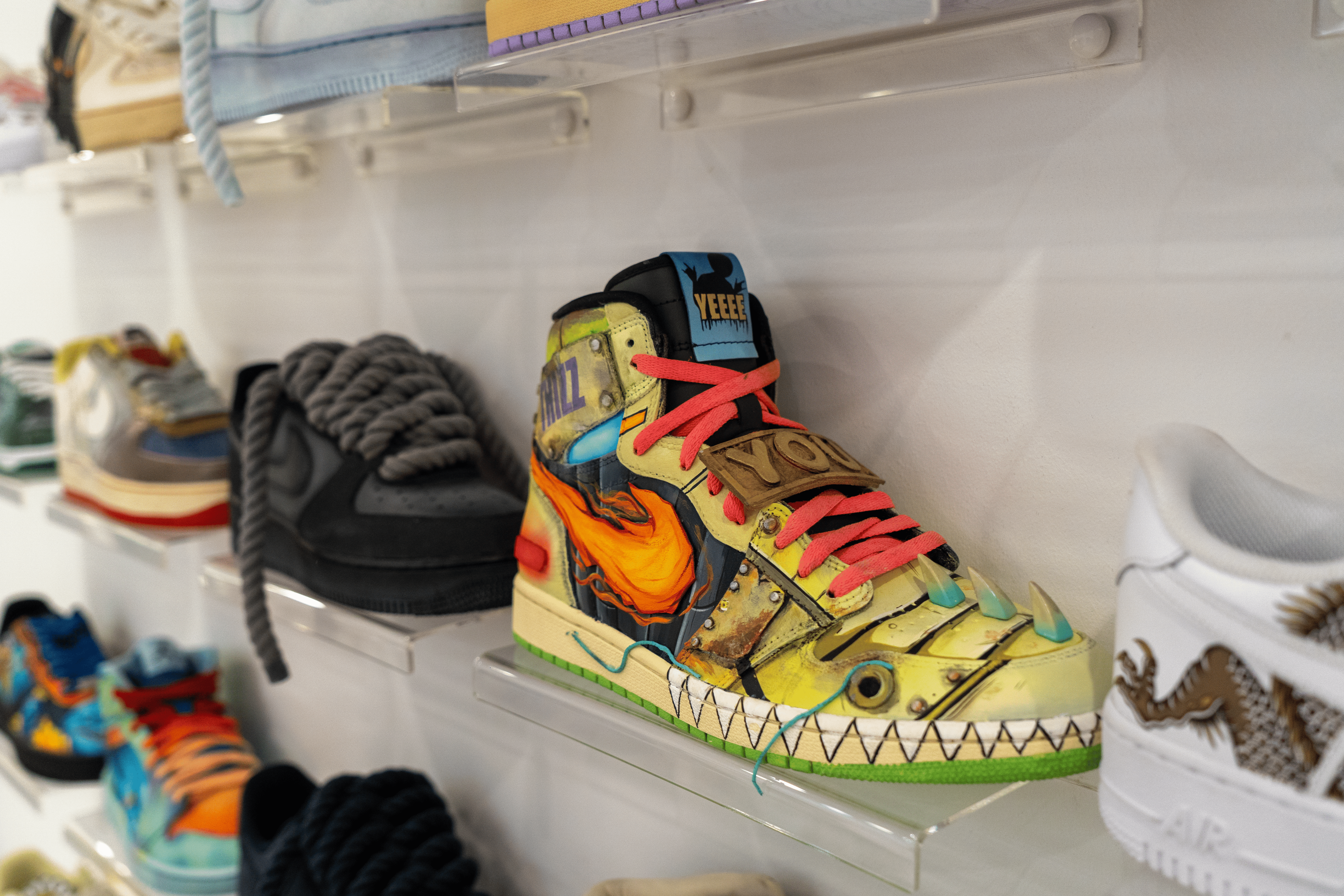 Custom Sneaker Trainer Wall in CANVVS Store