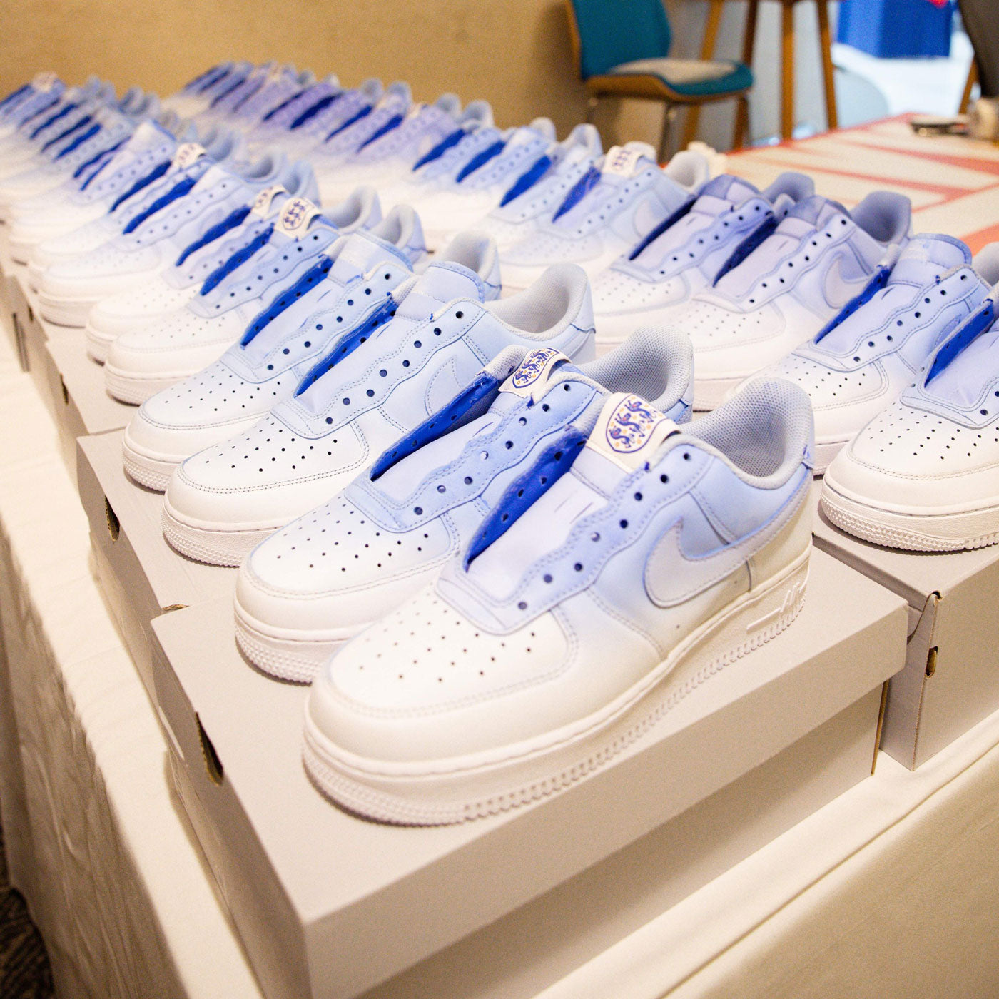 Custom England Three Lions Air Force 1s